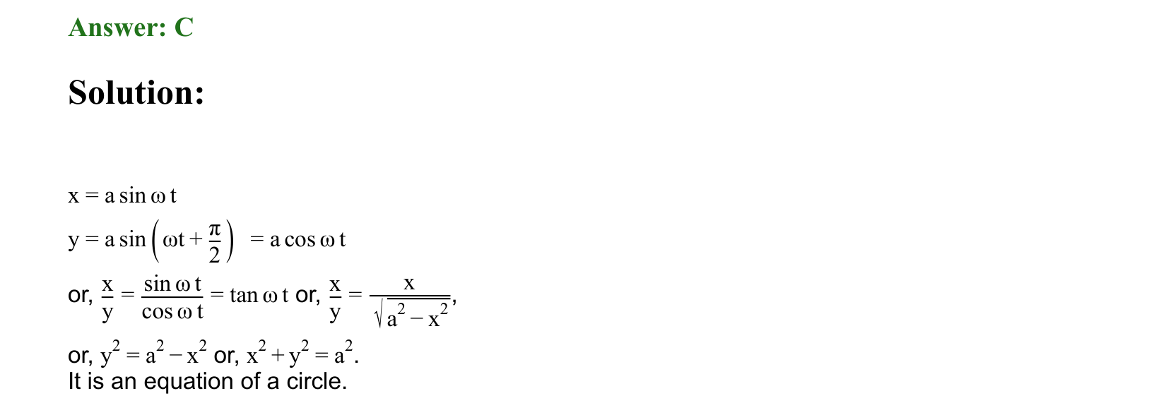 Oscillations solution 62