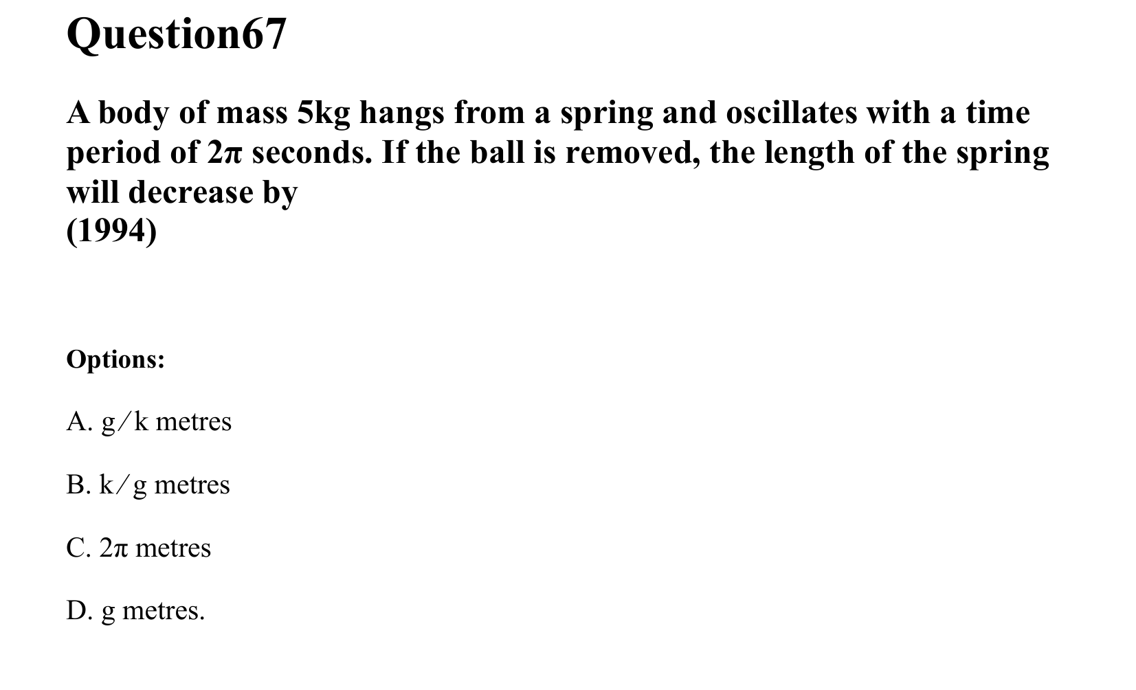 Oscillations question 67