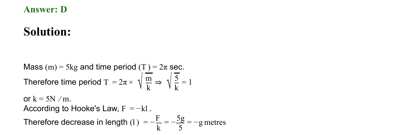 Oscillations solution 67