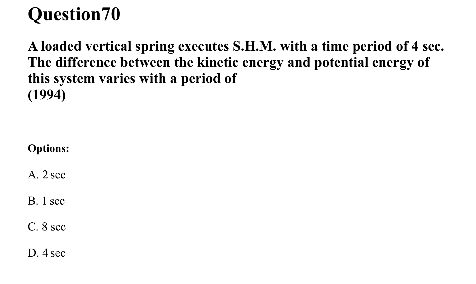 Oscillations question 70