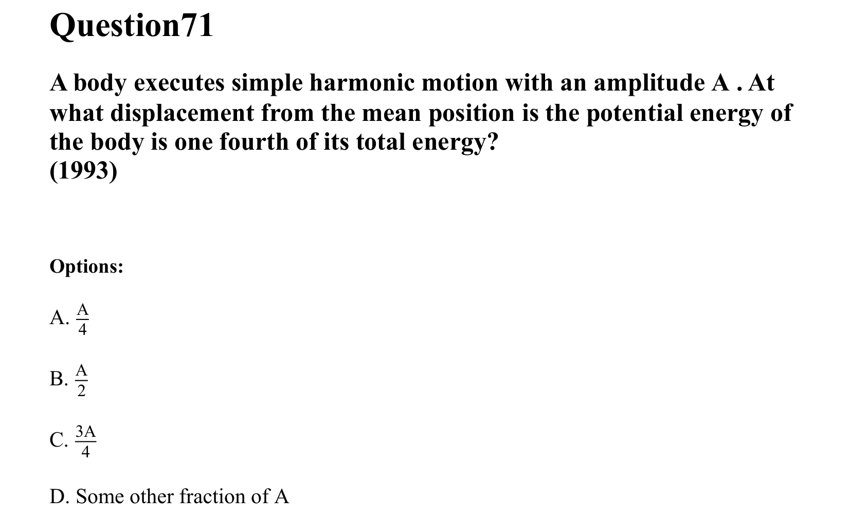 Oscillations question 71