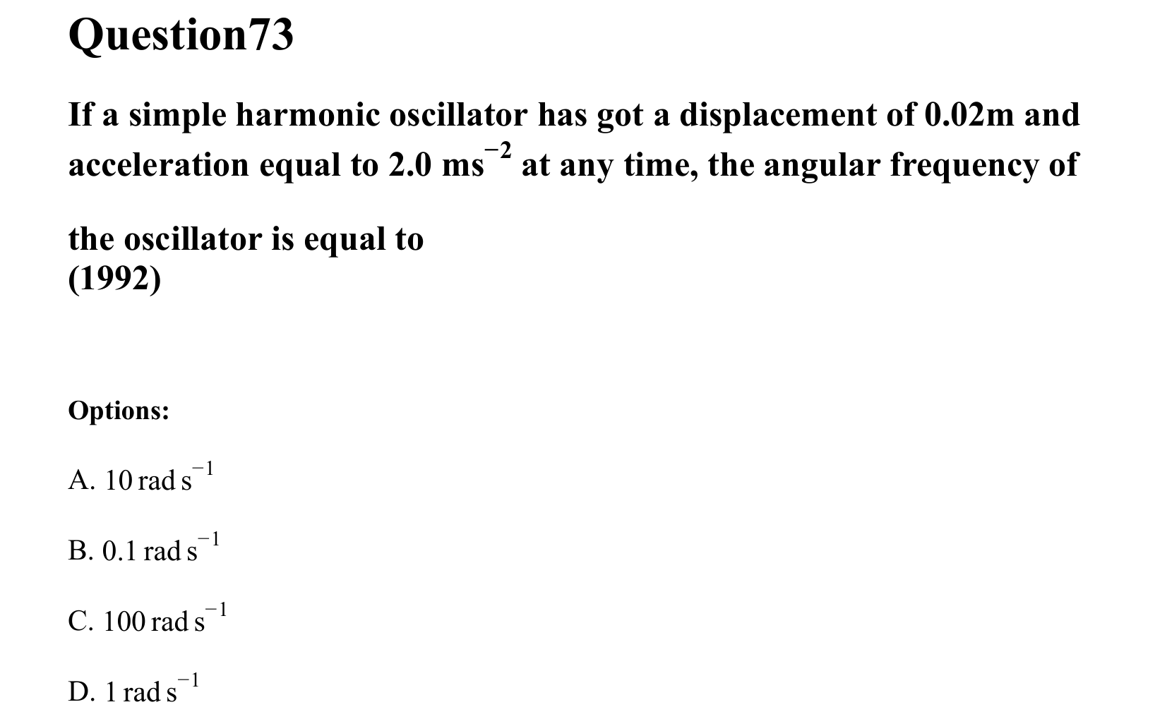 Oscillations question 73