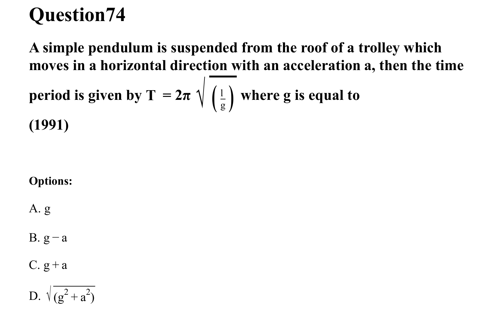 Oscillations question 74