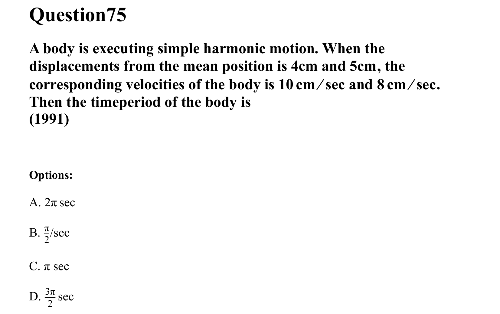 Oscillations question 75