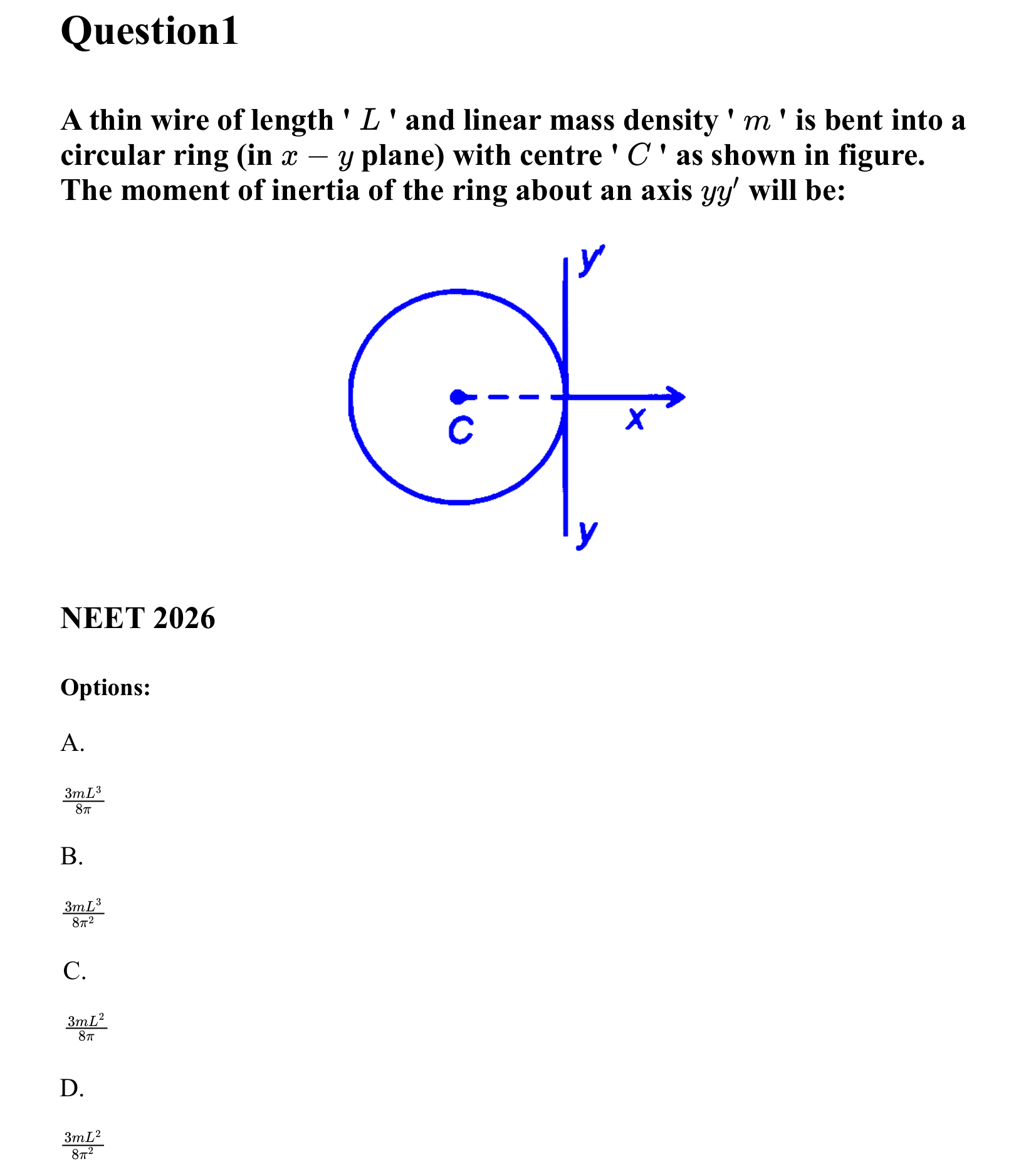 Rotational Motion question 1