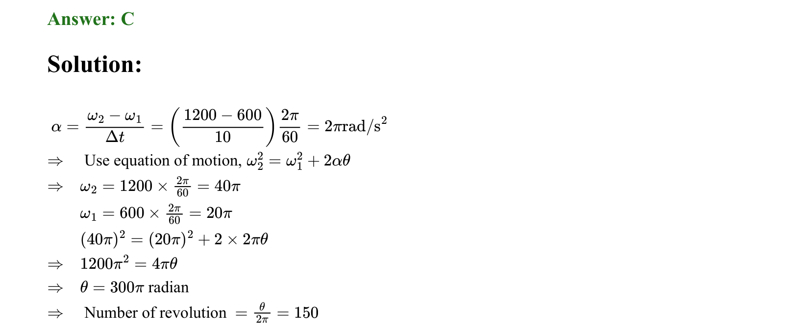 Rotational Motion solution 2