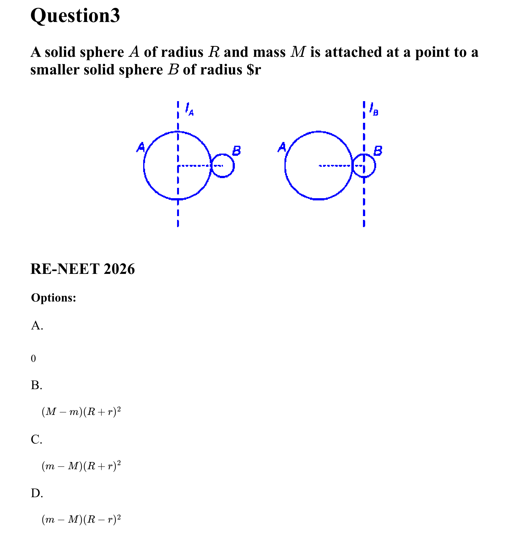 Rotational Motion question 3