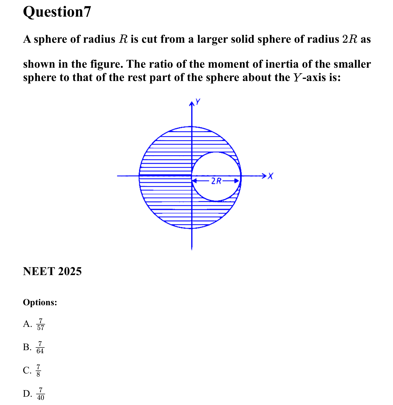 Rotational Motion question 7