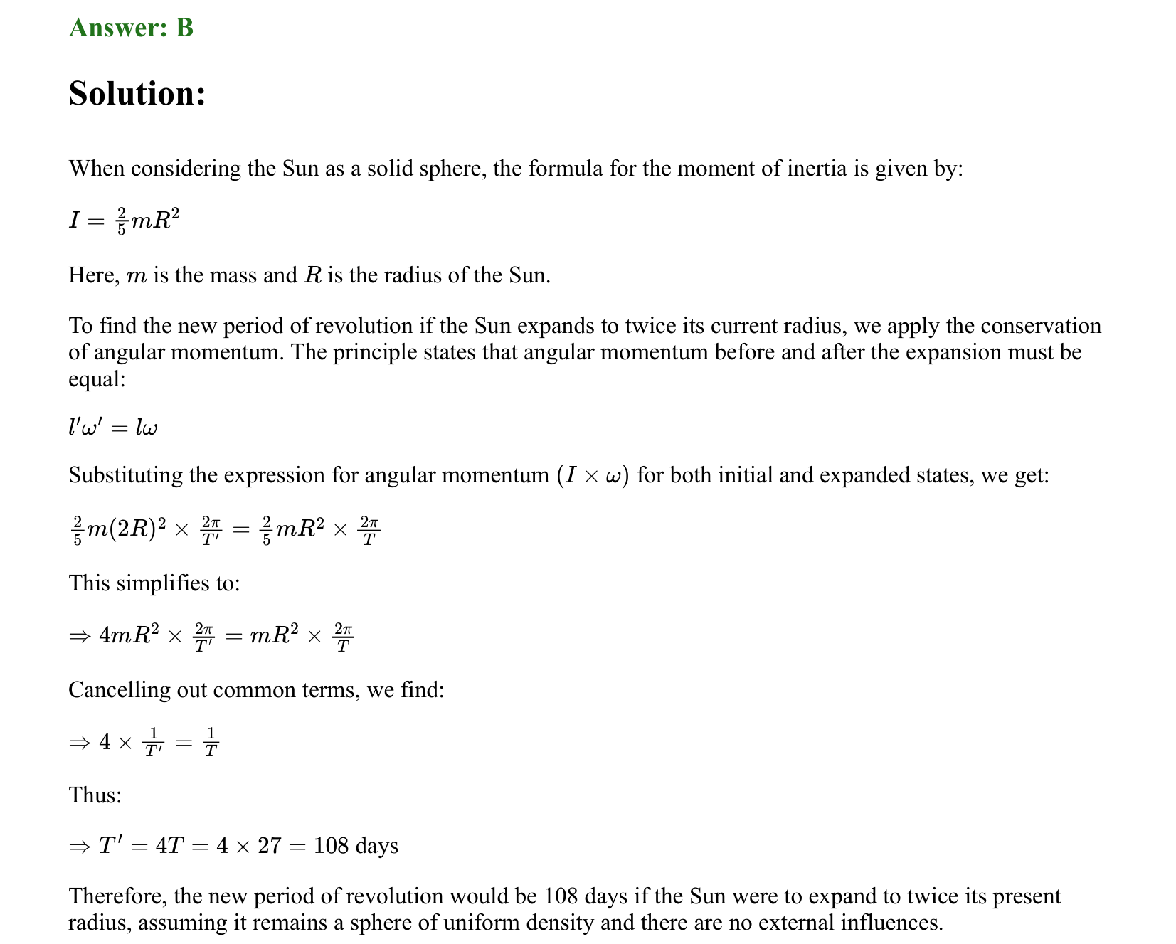 Rotational Motion solution 8