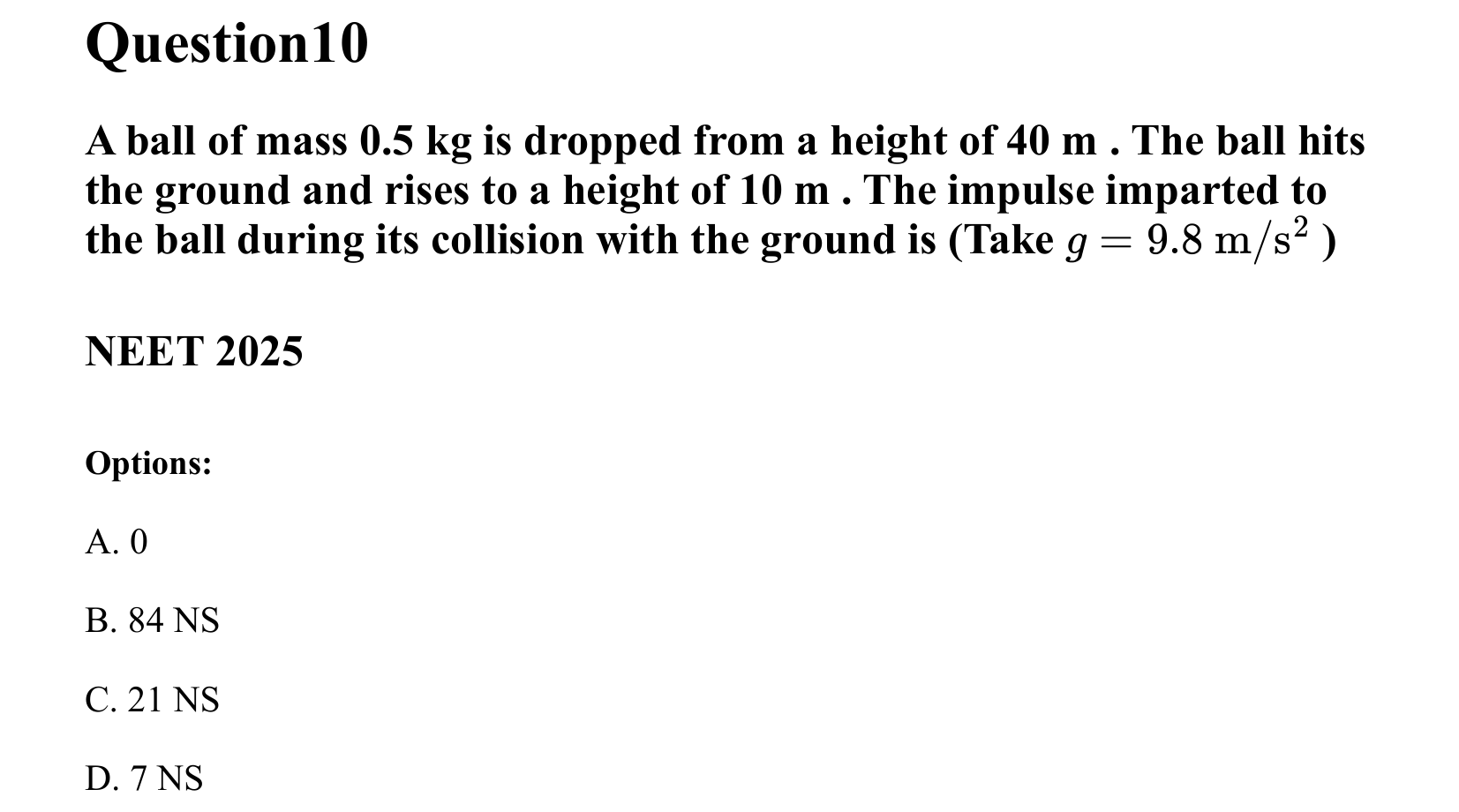 Rotational Motion question 10