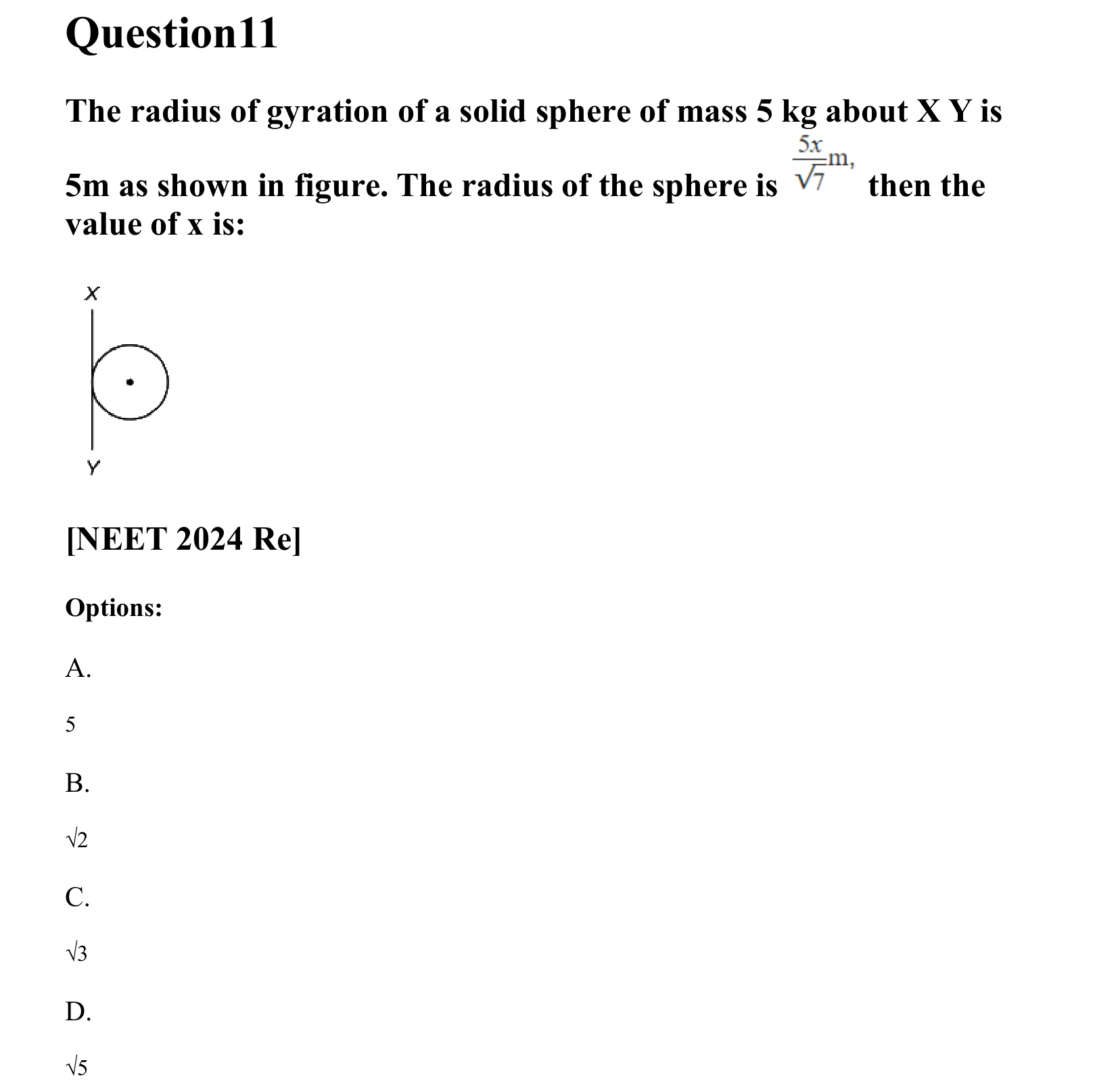 Rotational Motion question 11
