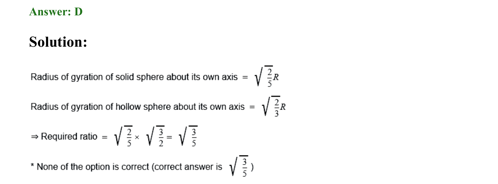 Rotational Motion solution 19