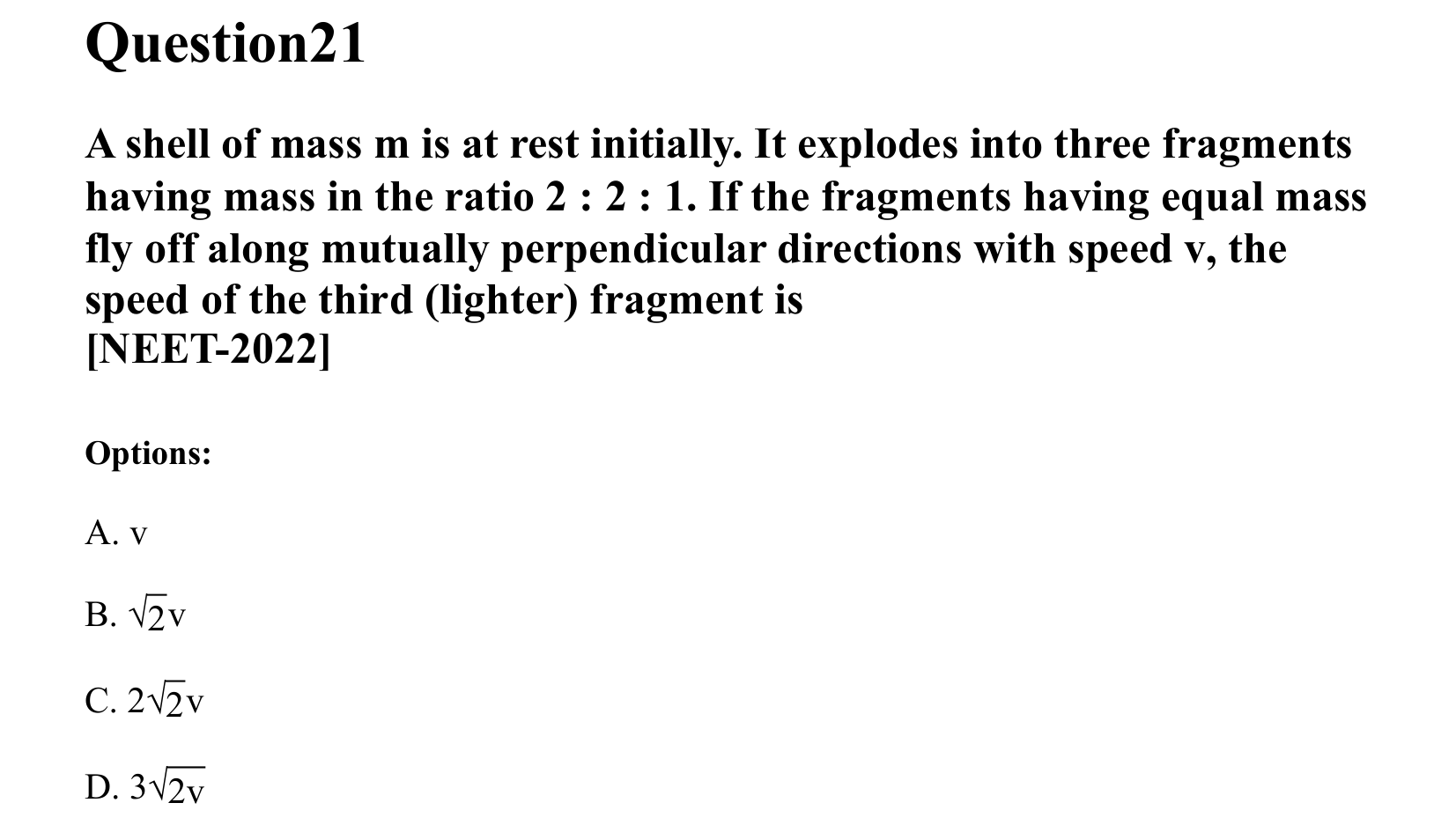 Rotational Motion question 21
