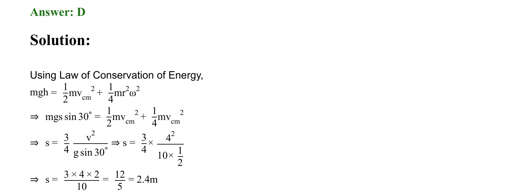 Rotational Motion solution 30