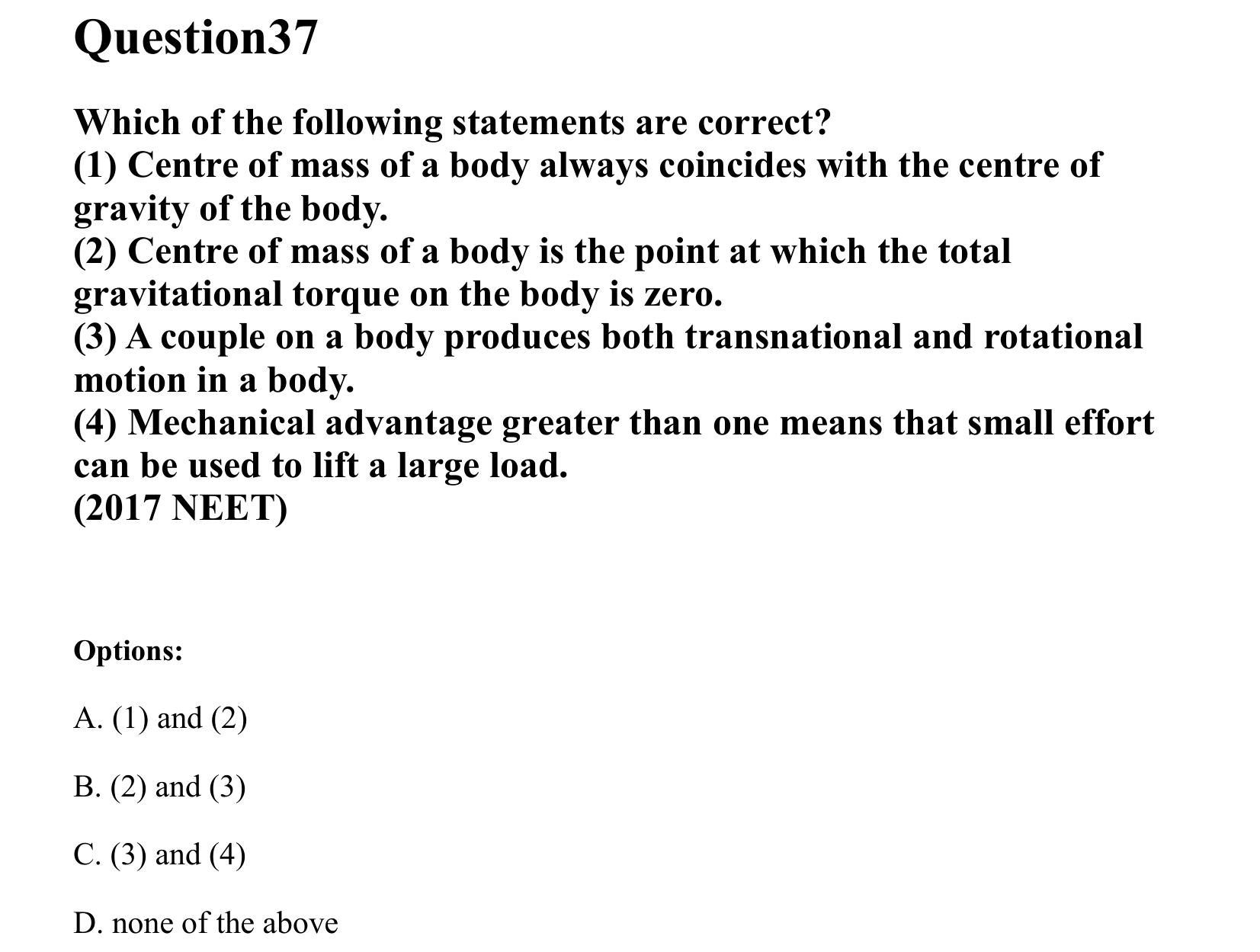 Rotational Motion question 37