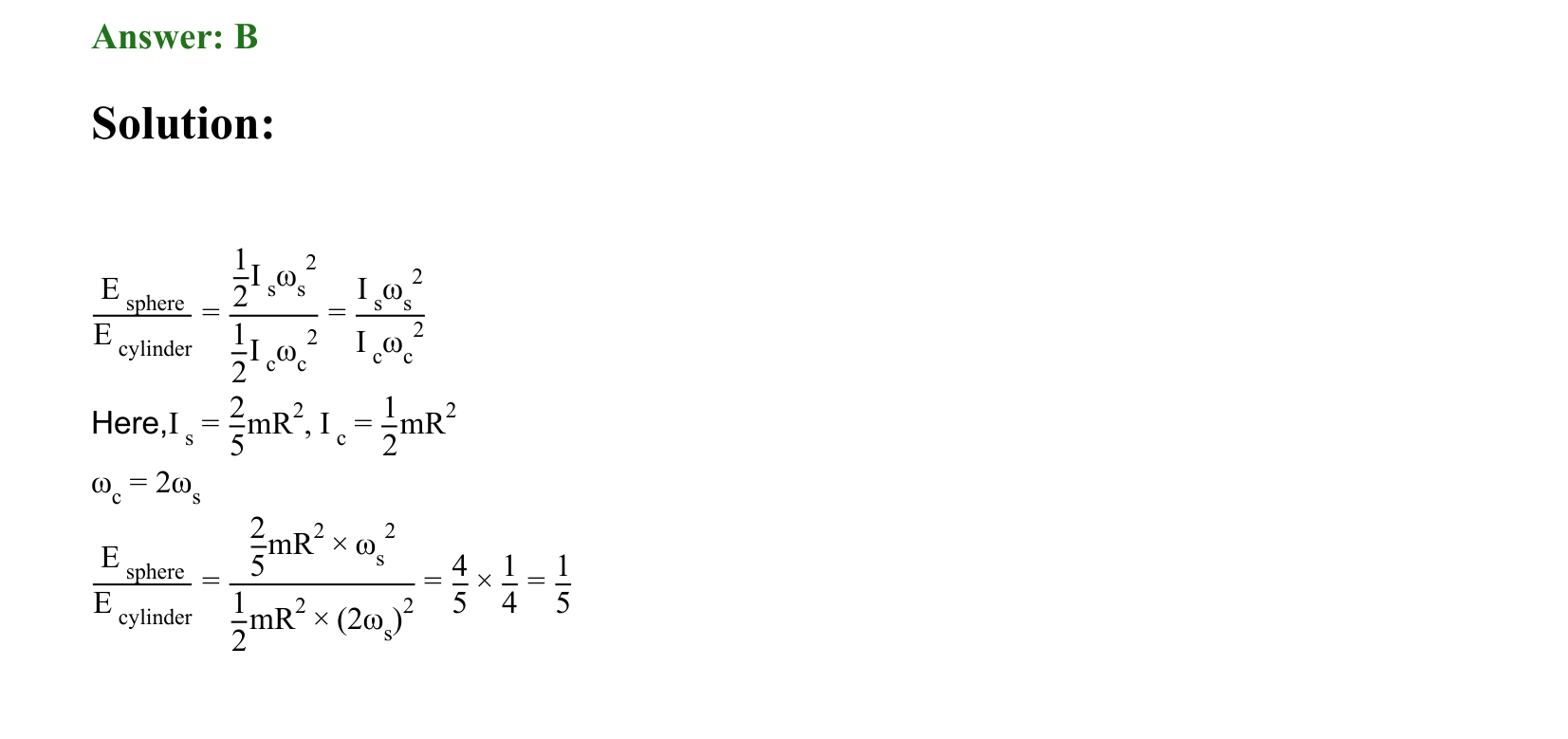 Rotational Motion solution 39