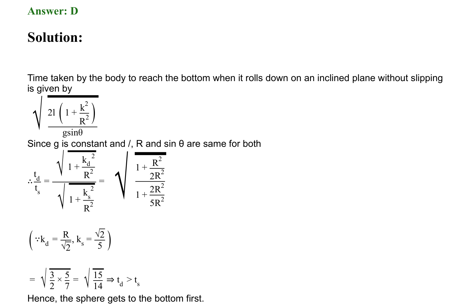 Rotational Motion solution 41