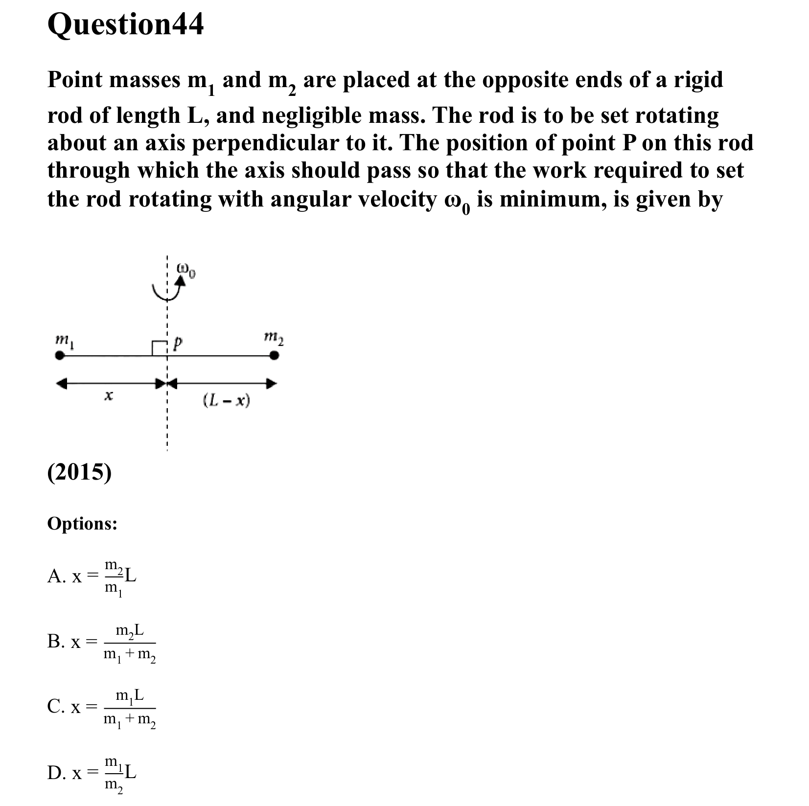 Rotational Motion question 44