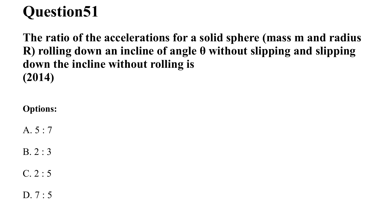 Rotational Motion question 51