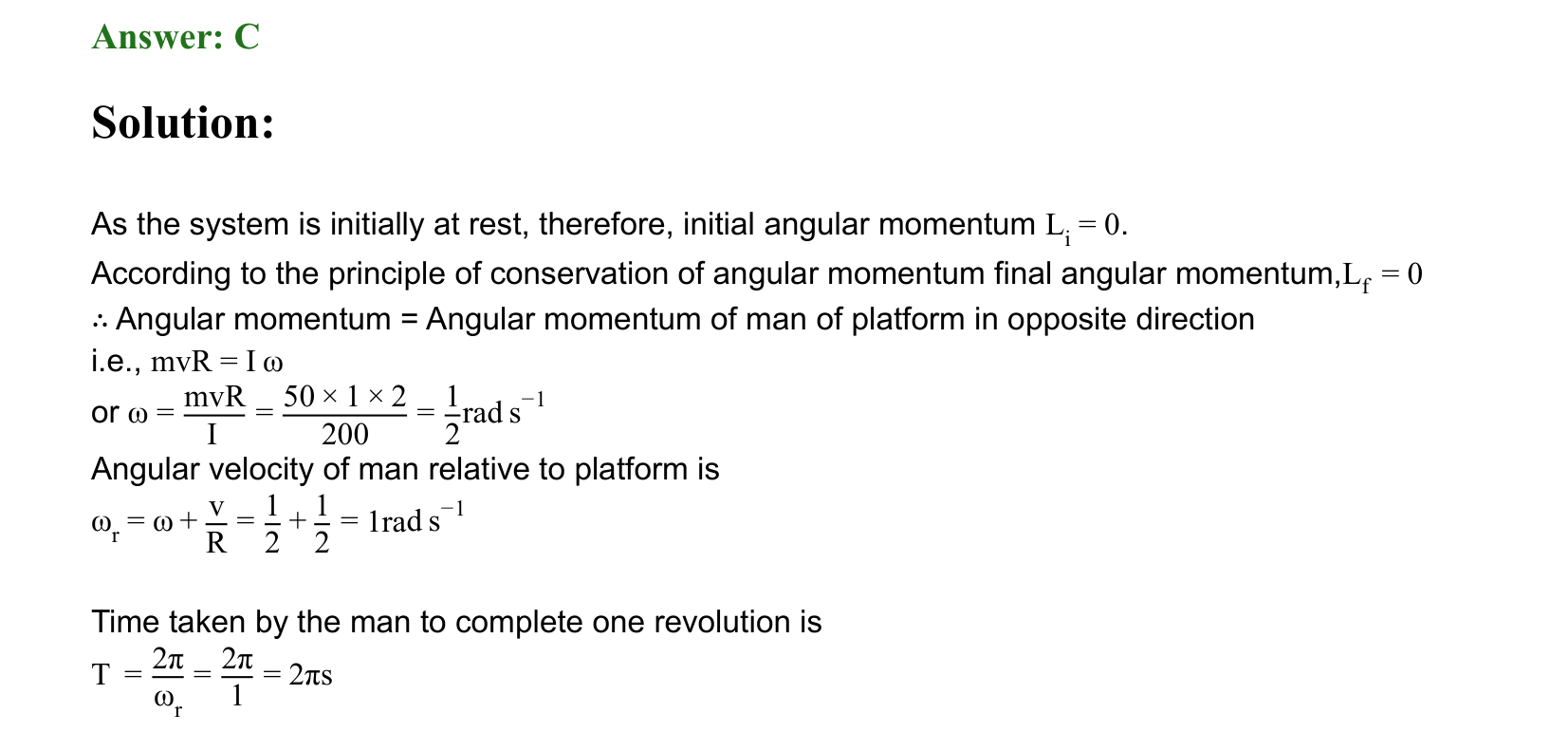 Rotational Motion solution 58