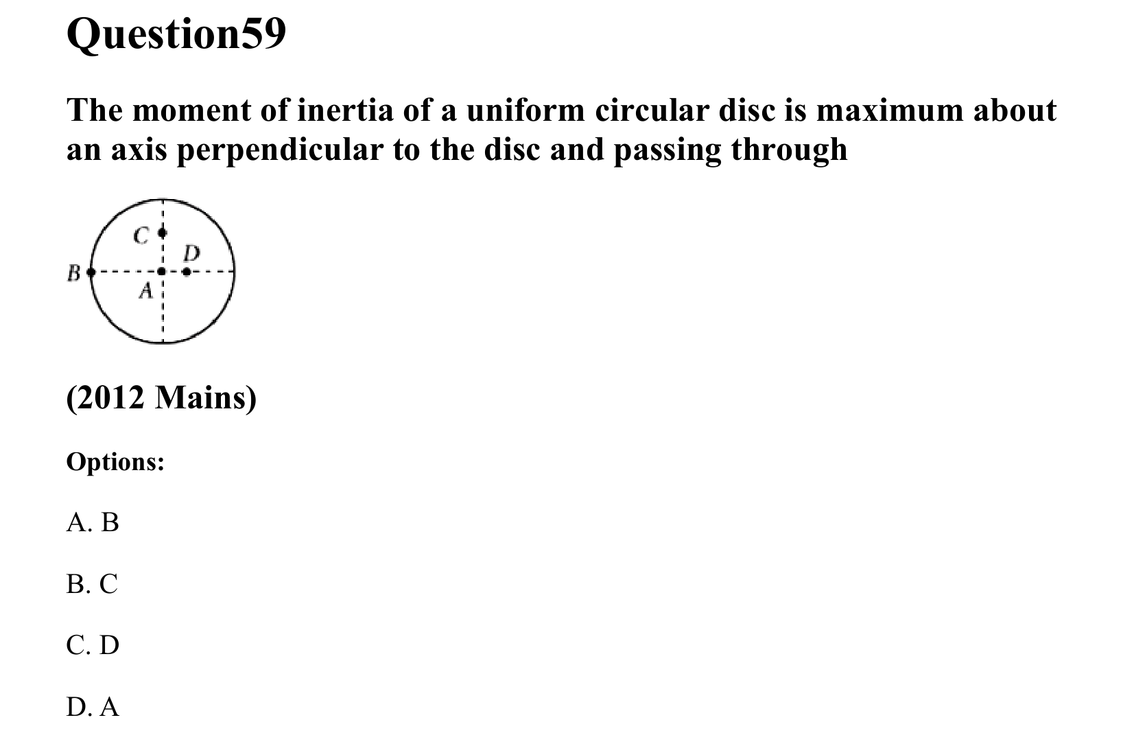 Rotational Motion question 59