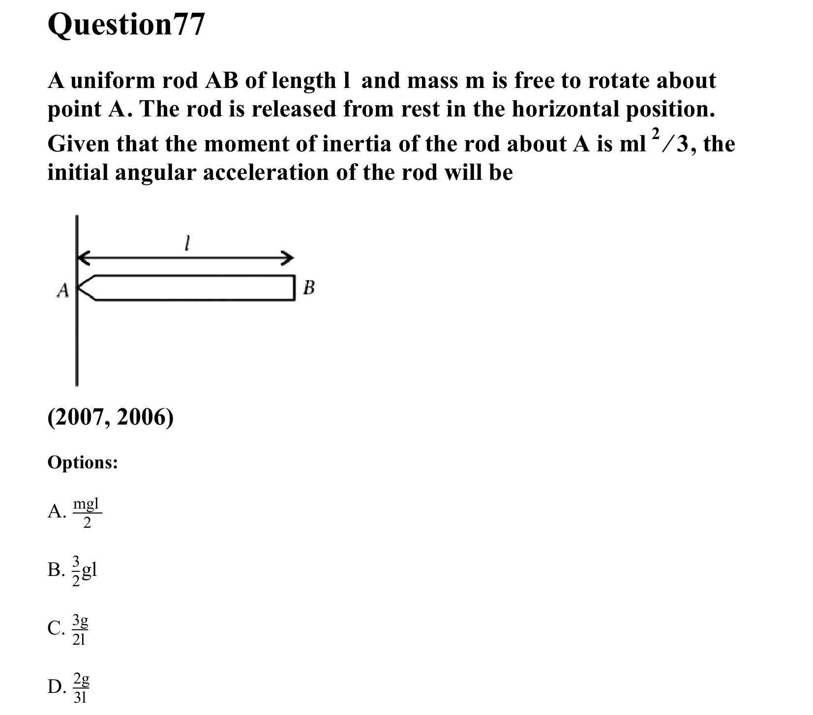 Rotational Motion question 77
