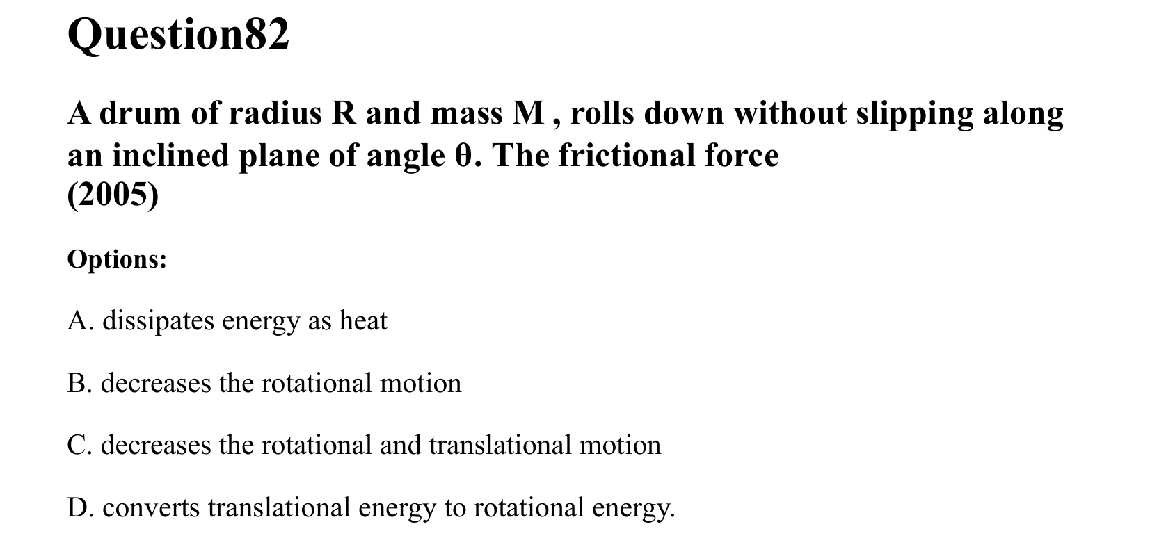 Rotational Motion question 82