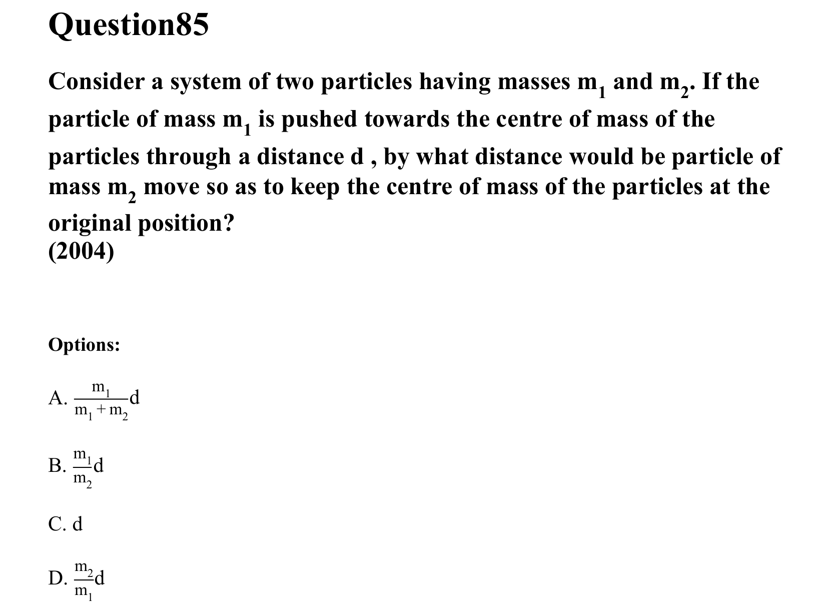 Rotational Motion question 85