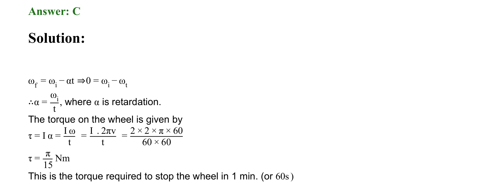 Rotational Motion solution 86