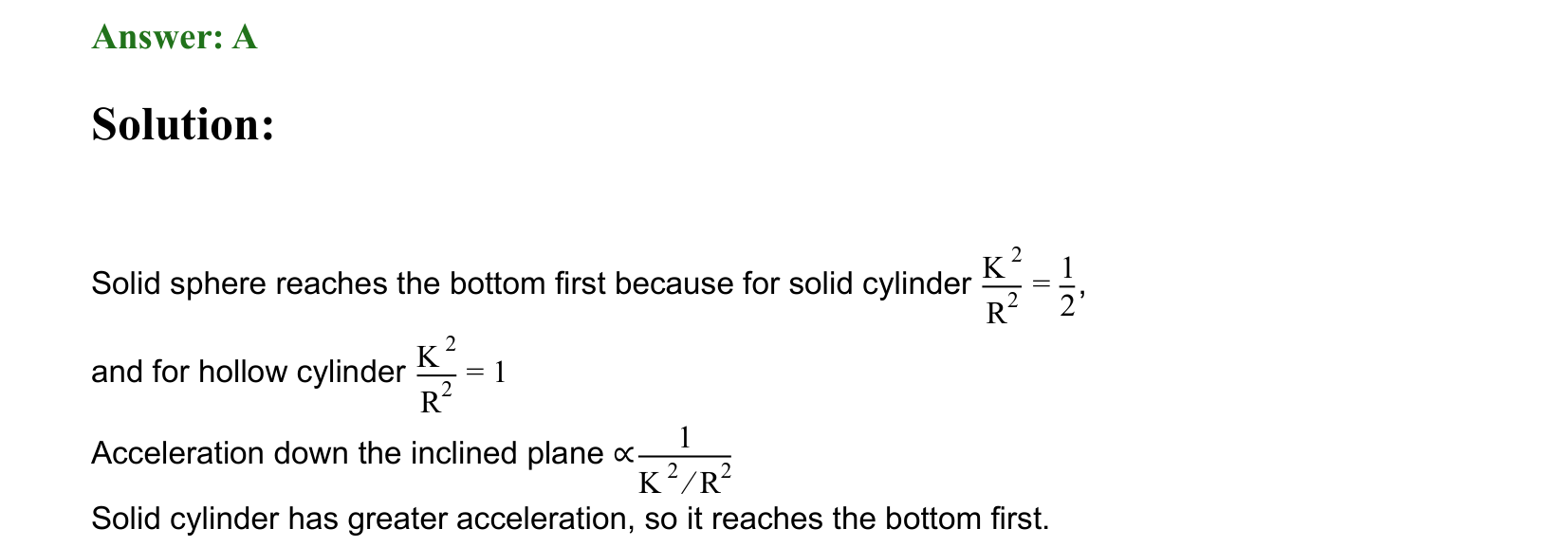 Rotational Motion solution 100