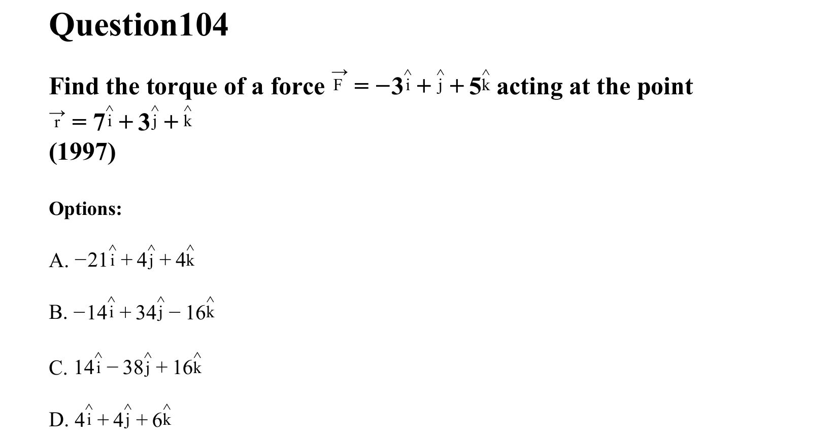 Rotational Motion question 104