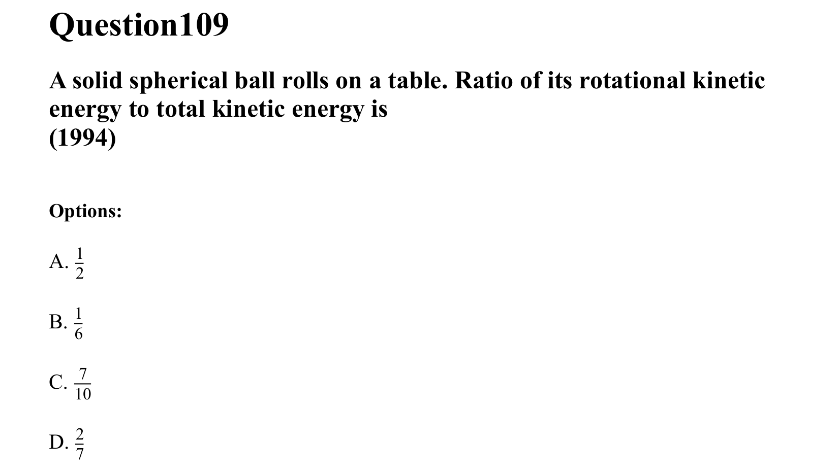 Rotational Motion question 109