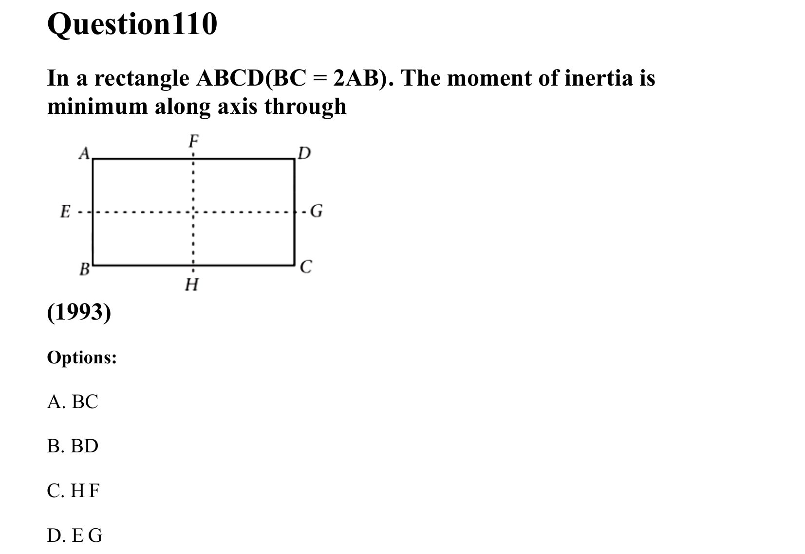 Rotational Motion question 110