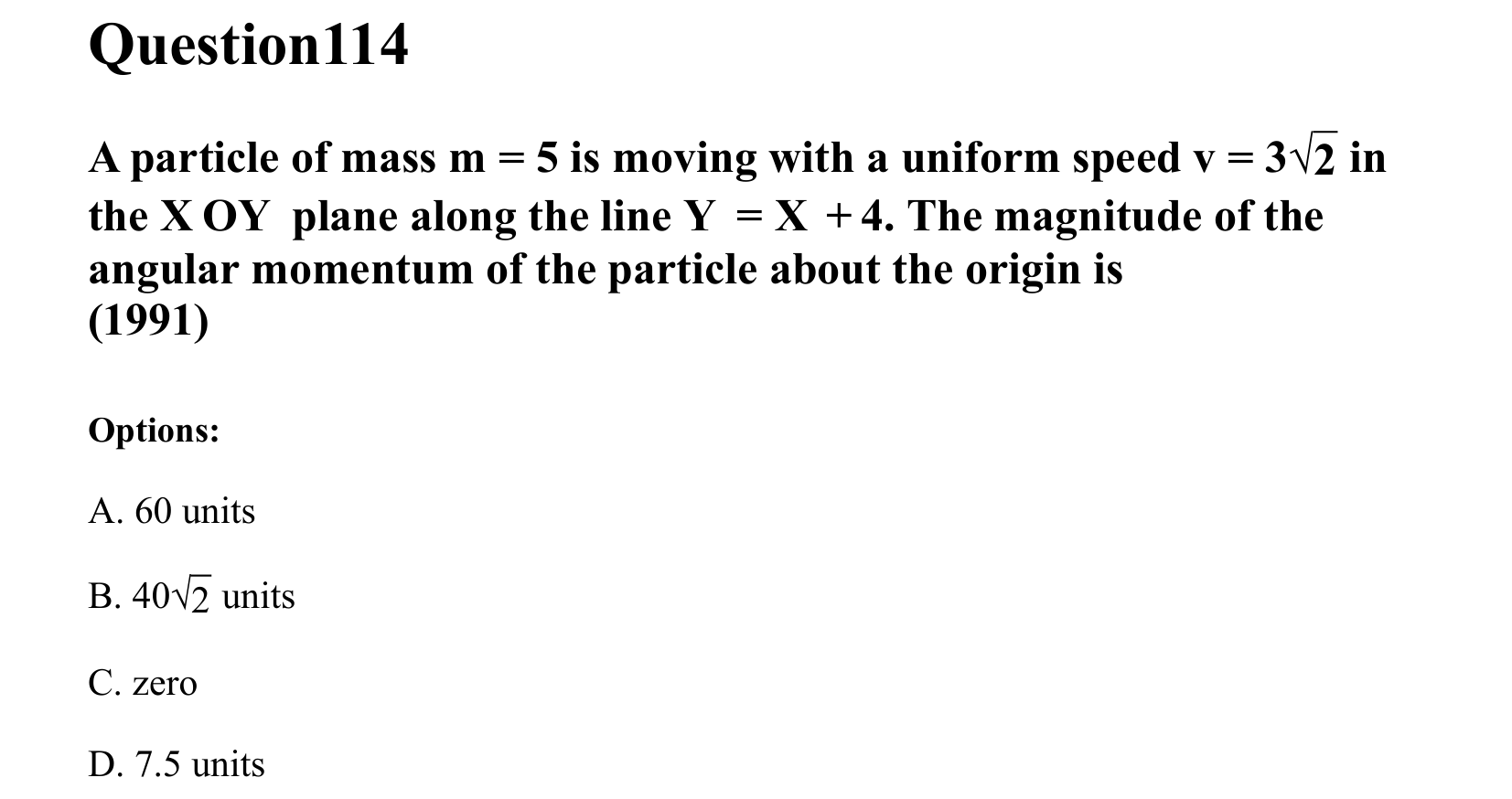 Rotational Motion question 114