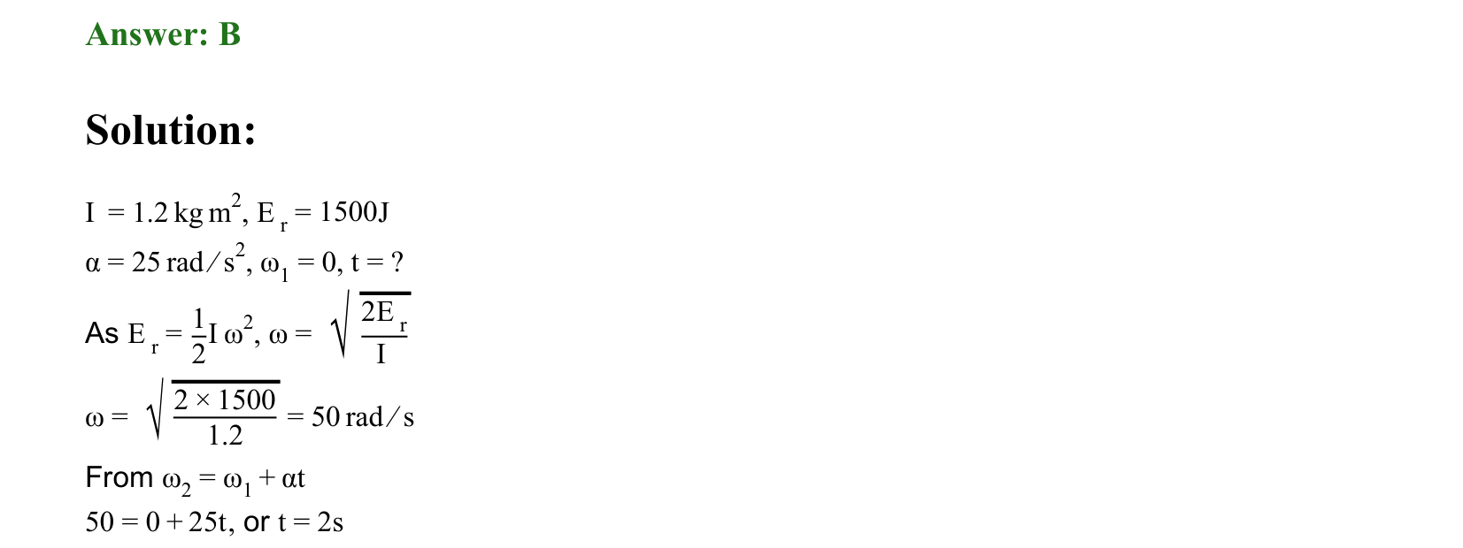 Rotational Motion solution 116