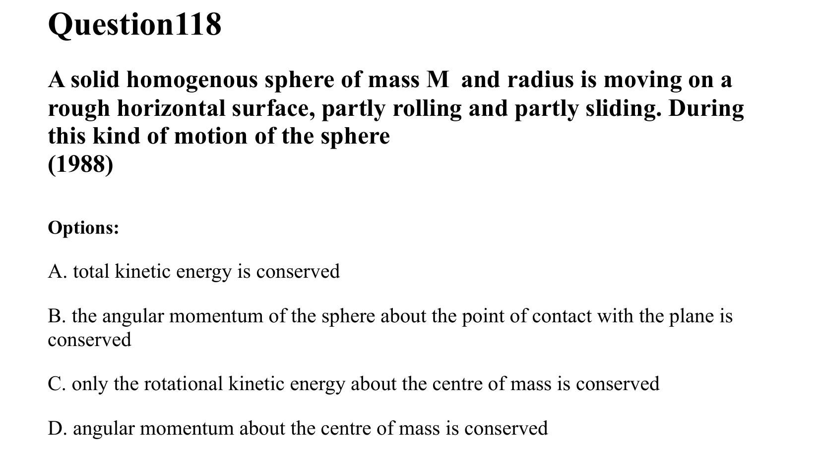 Rotational Motion question 118