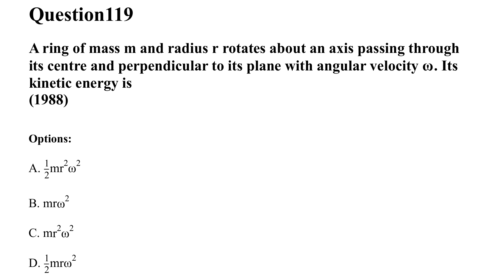 Rotational Motion question 119