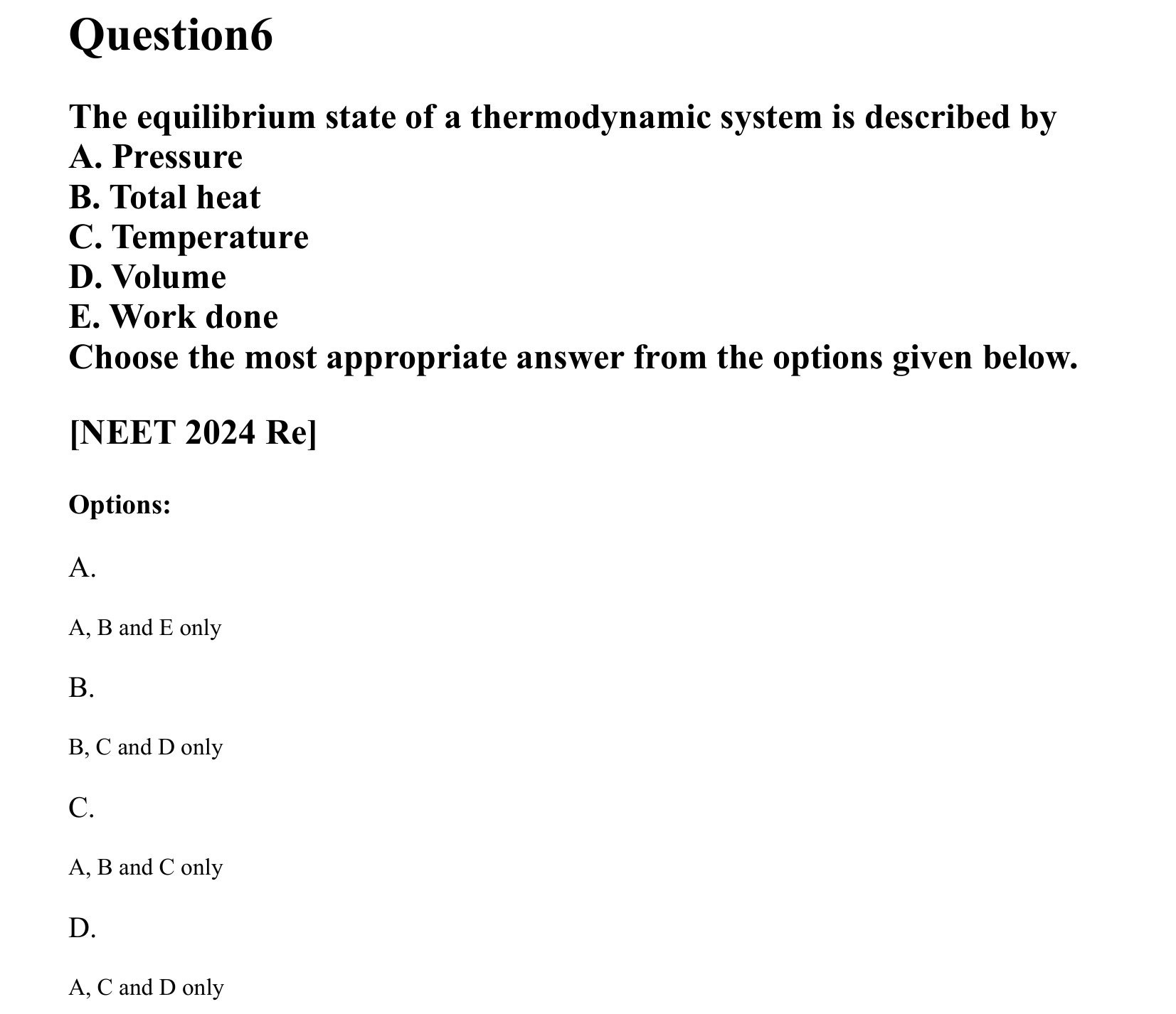 Thermal Properties Thermodynamics and Kinetic Theory question 6