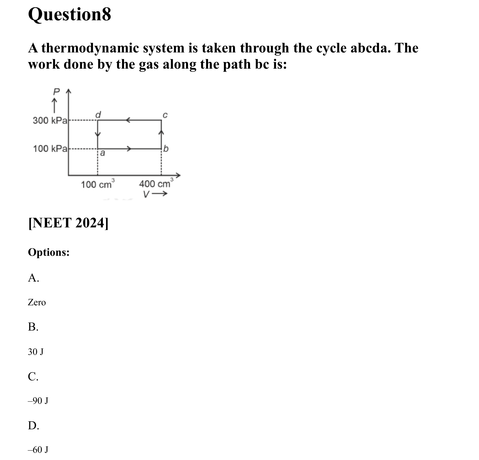 Thermal Properties Thermodynamics and Kinetic Theory question 8