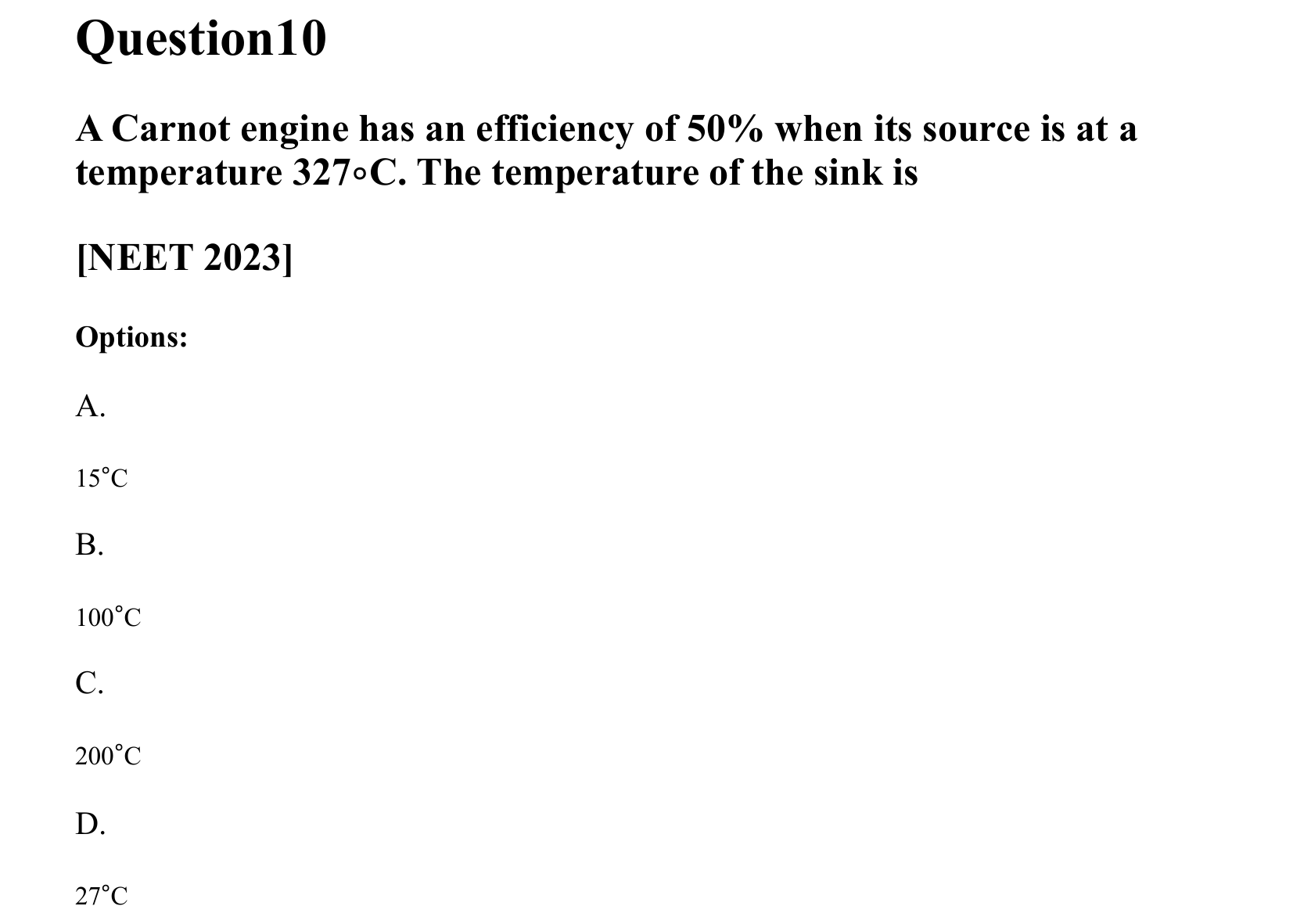 Thermal Properties Thermodynamics and Kinetic Theory question 10