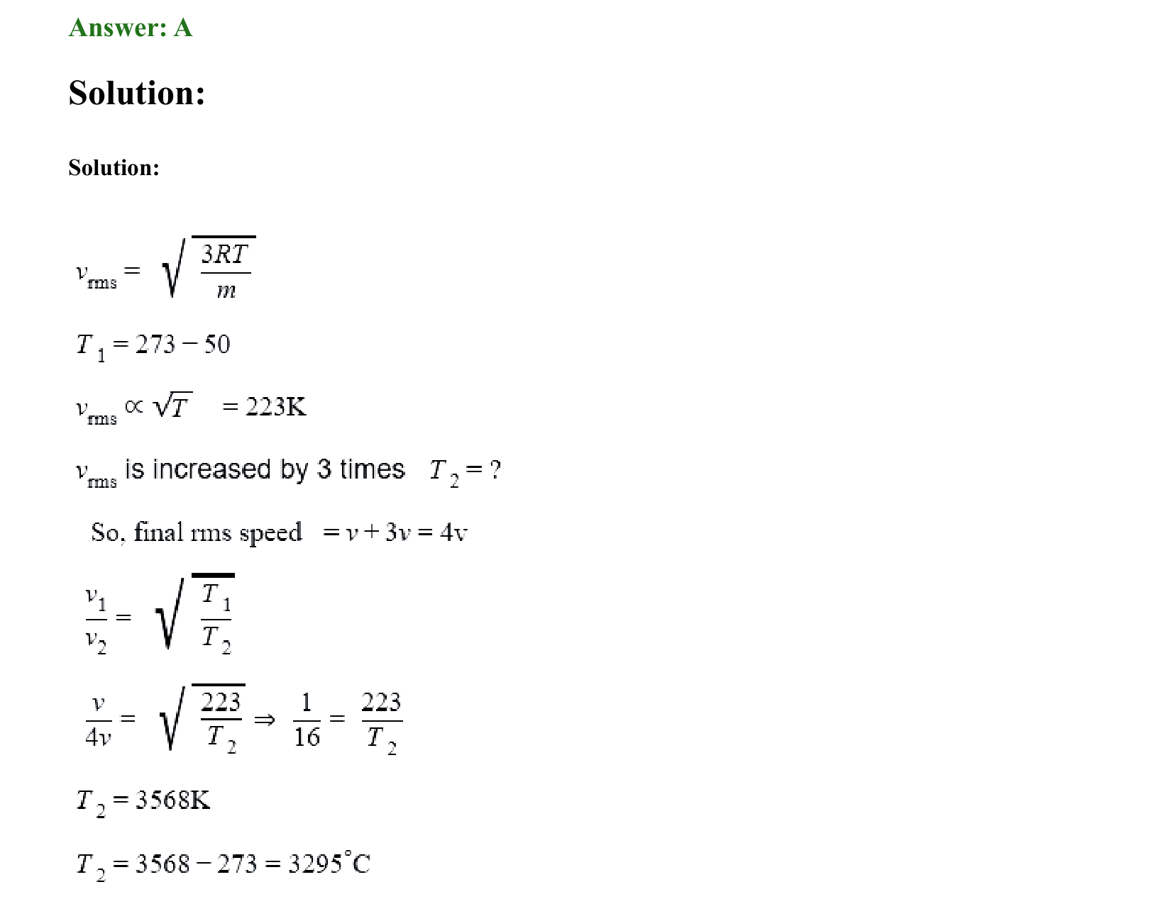 Thermal Properties Thermodynamics and Kinetic Theory solution 11