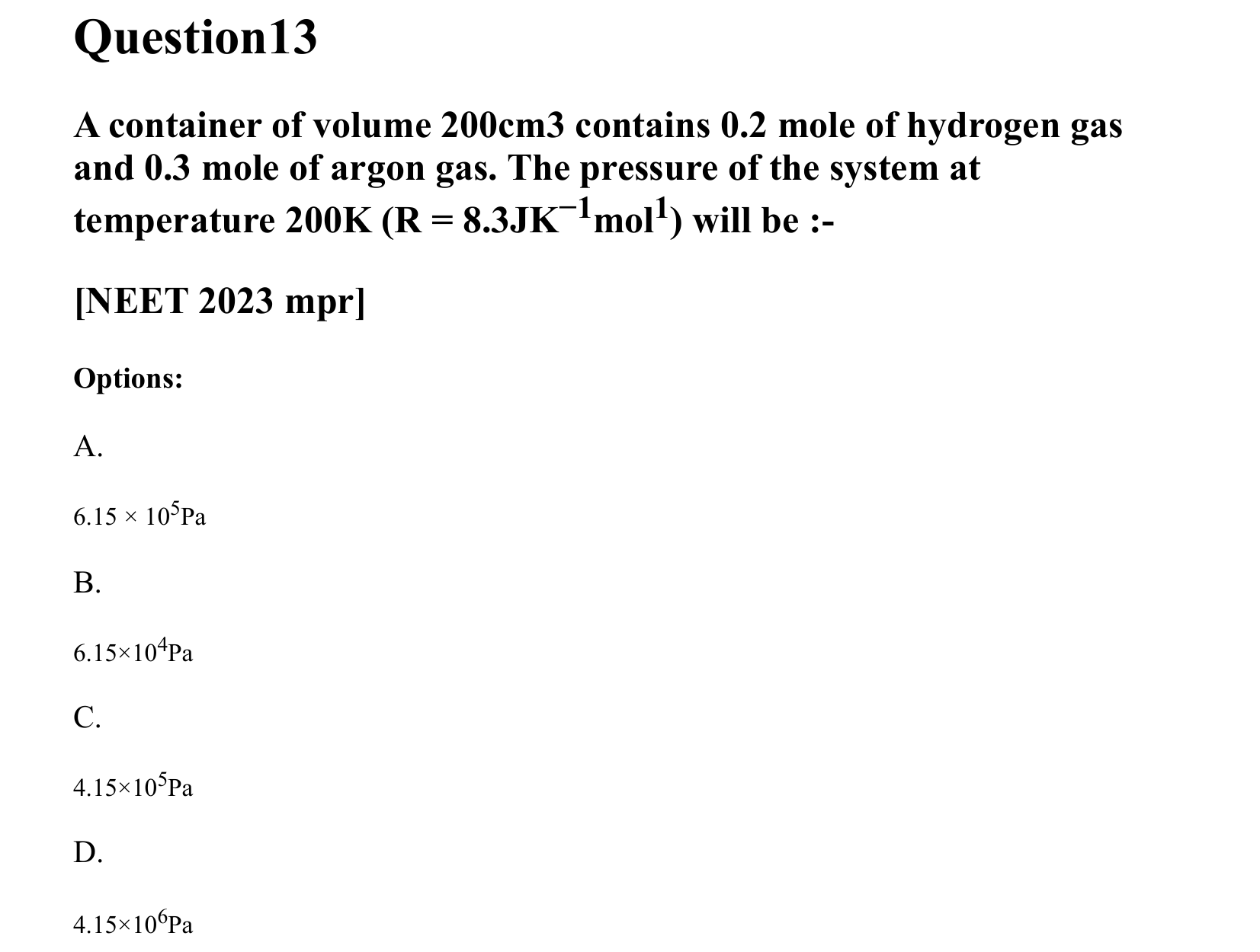 Thermal Properties Thermodynamics and Kinetic Theory question 13