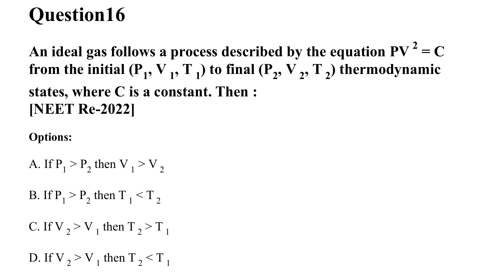 Thermal Properties Thermodynamics and Kinetic Theory question 16