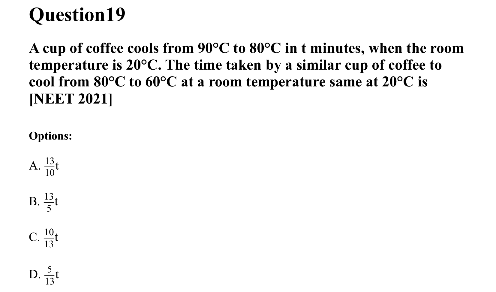 Thermal Properties Thermodynamics and Kinetic Theory question 19