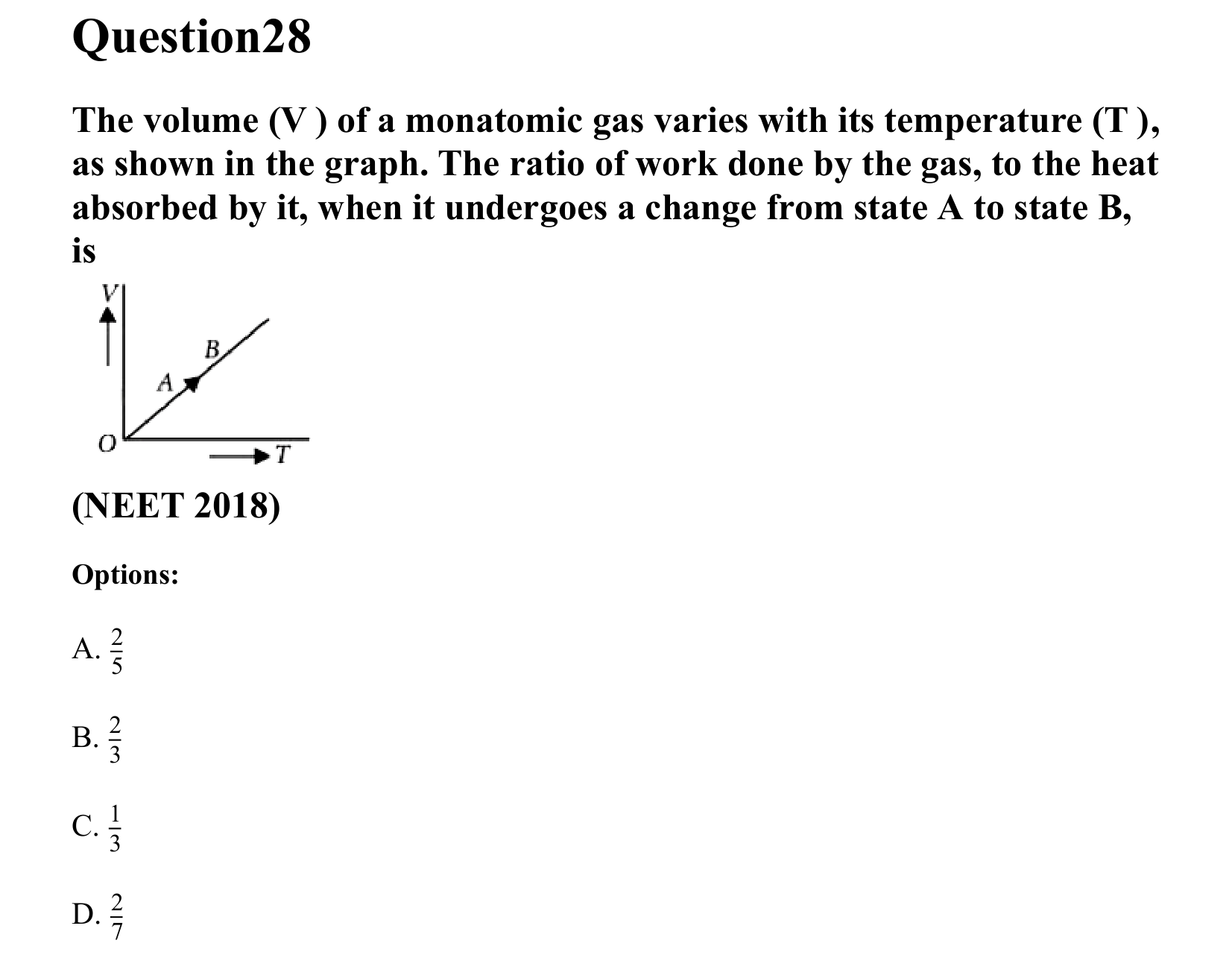 Thermal Properties Thermodynamics and Kinetic Theory question 28