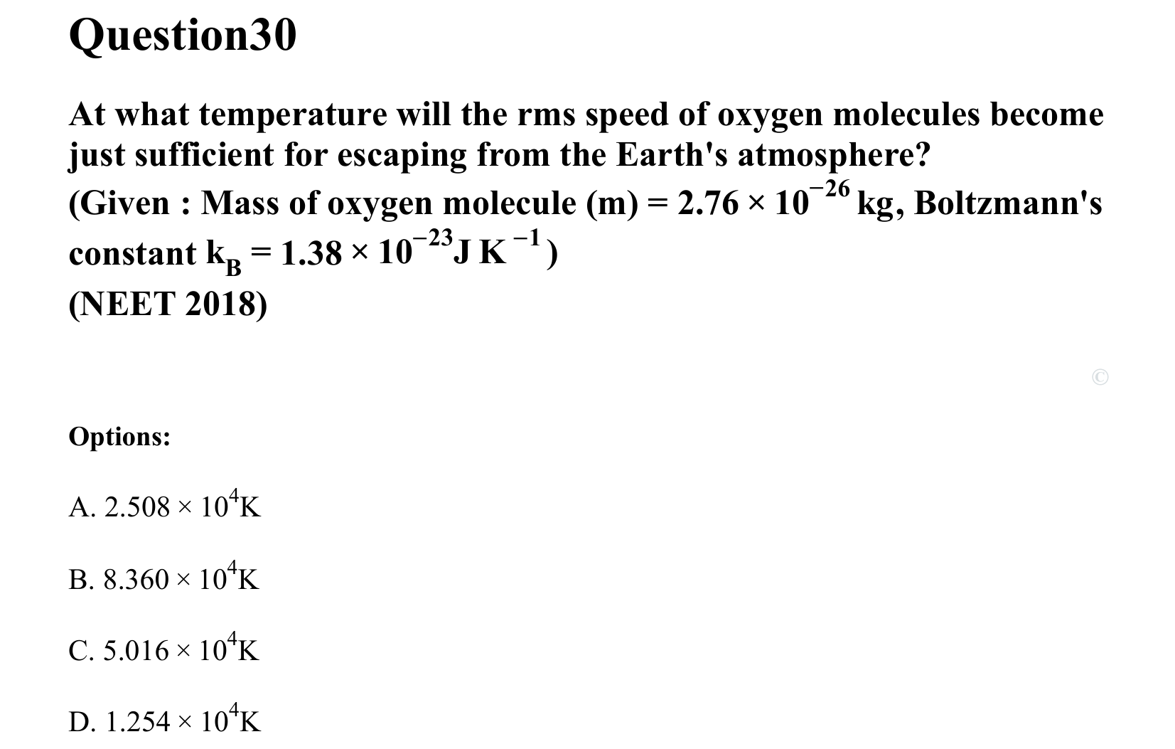 Thermal Properties Thermodynamics and Kinetic Theory question 30