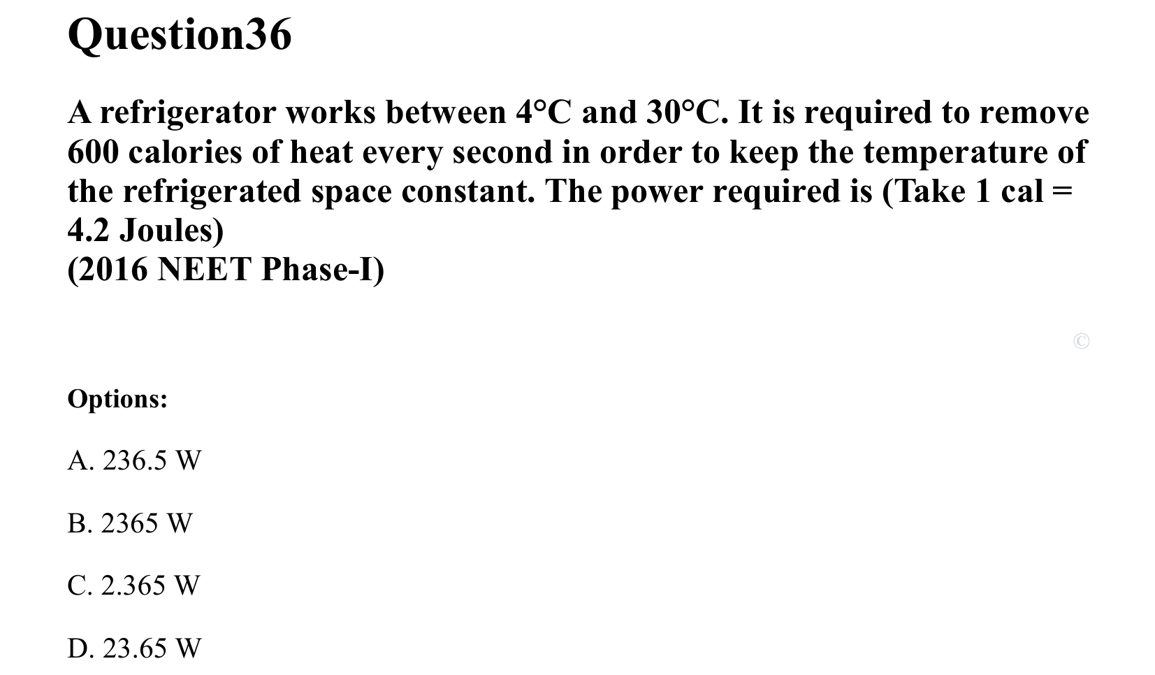 Thermal Properties Thermodynamics and Kinetic Theory question 36