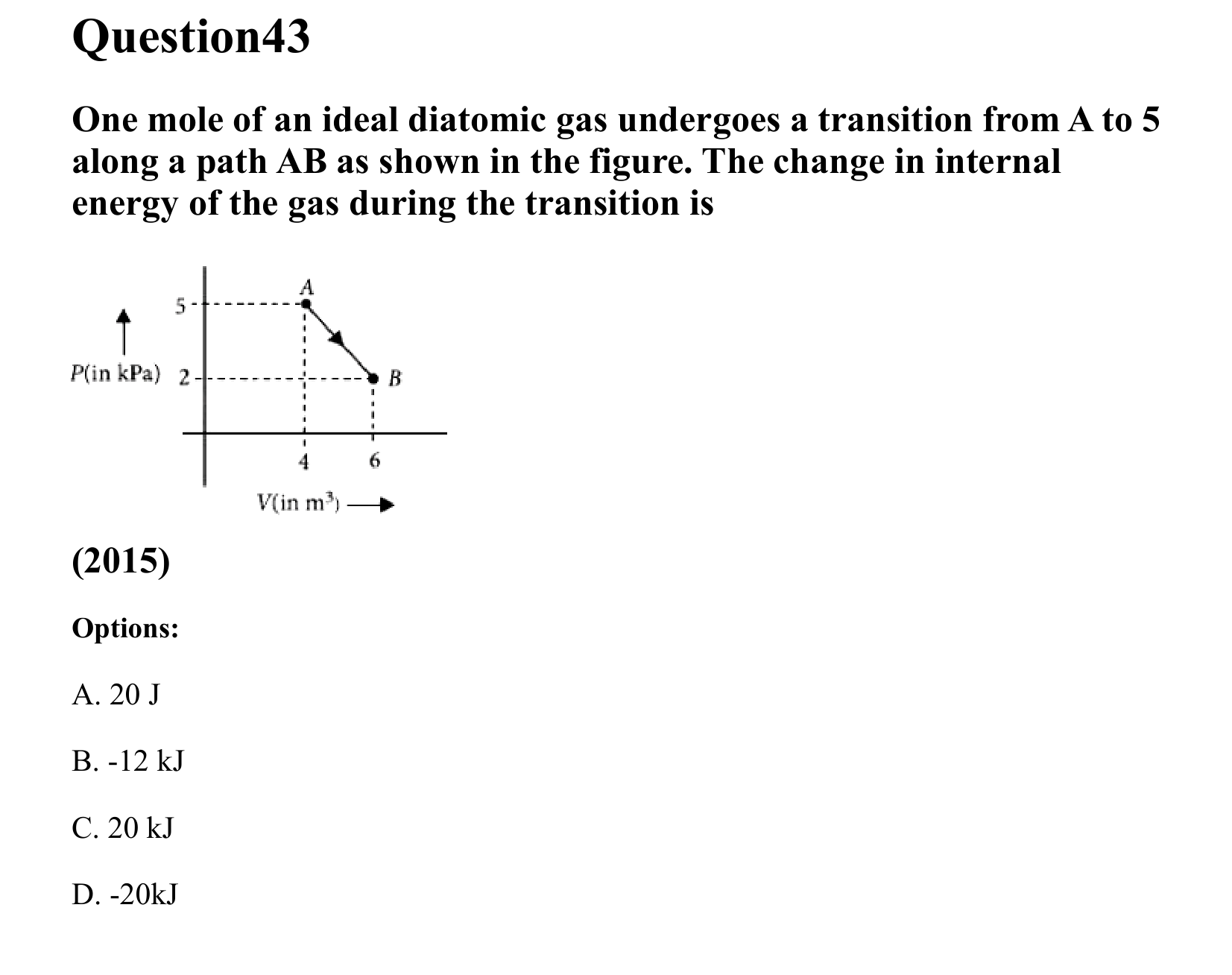 Thermal Properties Thermodynamics and Kinetic Theory question 43