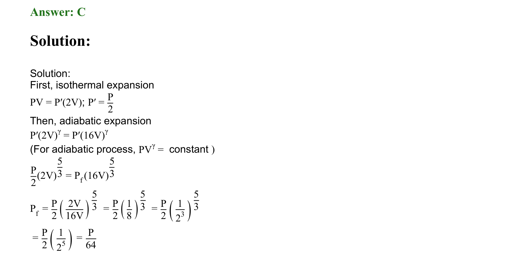 Thermal Properties Thermodynamics and Kinetic Theory solution 45