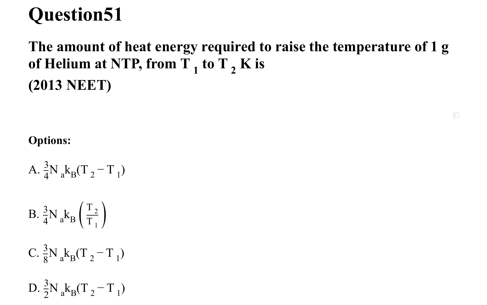 Thermal Properties Thermodynamics and Kinetic Theory question 51
